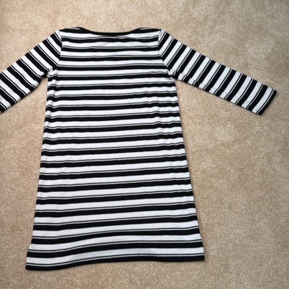Loft Black & Cream Striped Dress - Picture 8 of 8